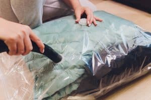 vacuum-sealed clothing storage